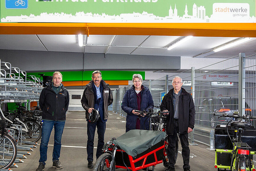 Eröffnung Fahrradparkhaus Hospitalstraße, Göttingen Fahrradparkhaus in der Göttinger Innenstadt
