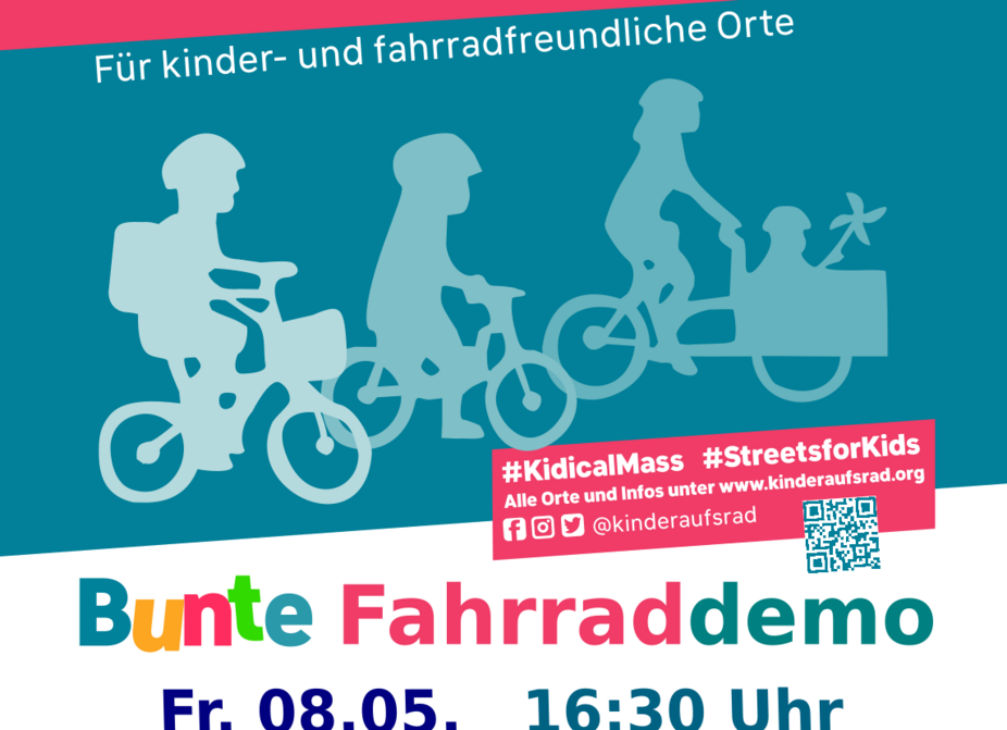 Bunte Fahrraddemo "Straßen sind für alle da" in Göttingen am 08. Mai 2026. Bunte Fahrraddemo "Straßen sind für alle da" in Göttingen am 08. Mai 2026.