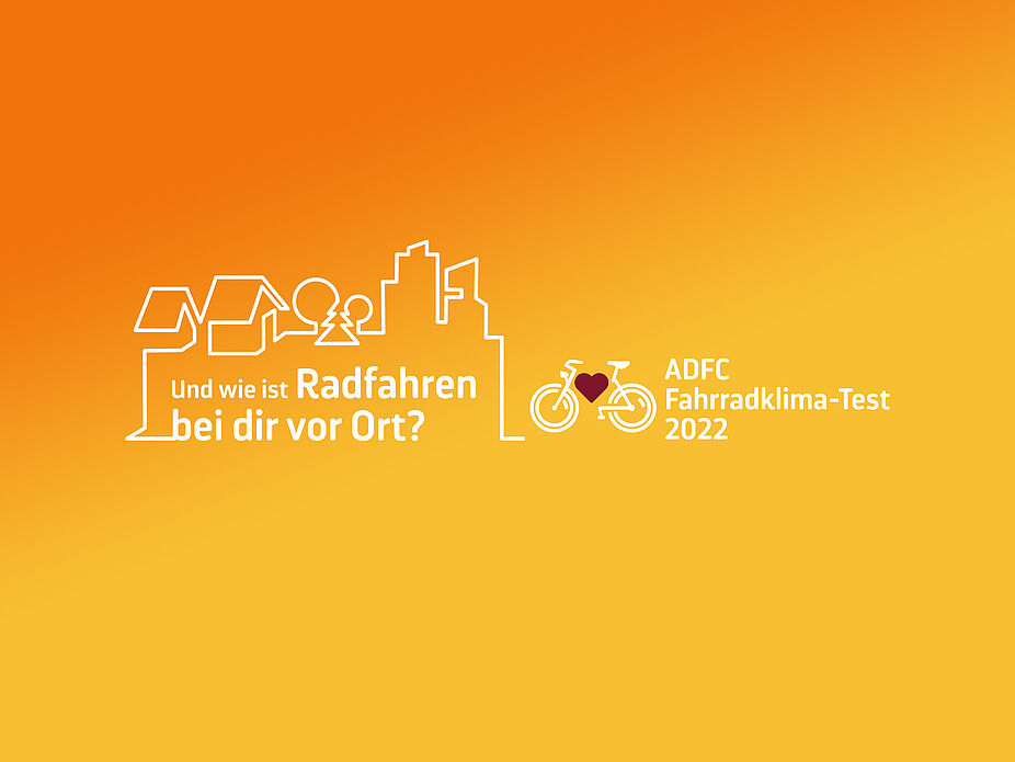 Keyvisual zum ADFC-Fahrradklima-Test 2022.